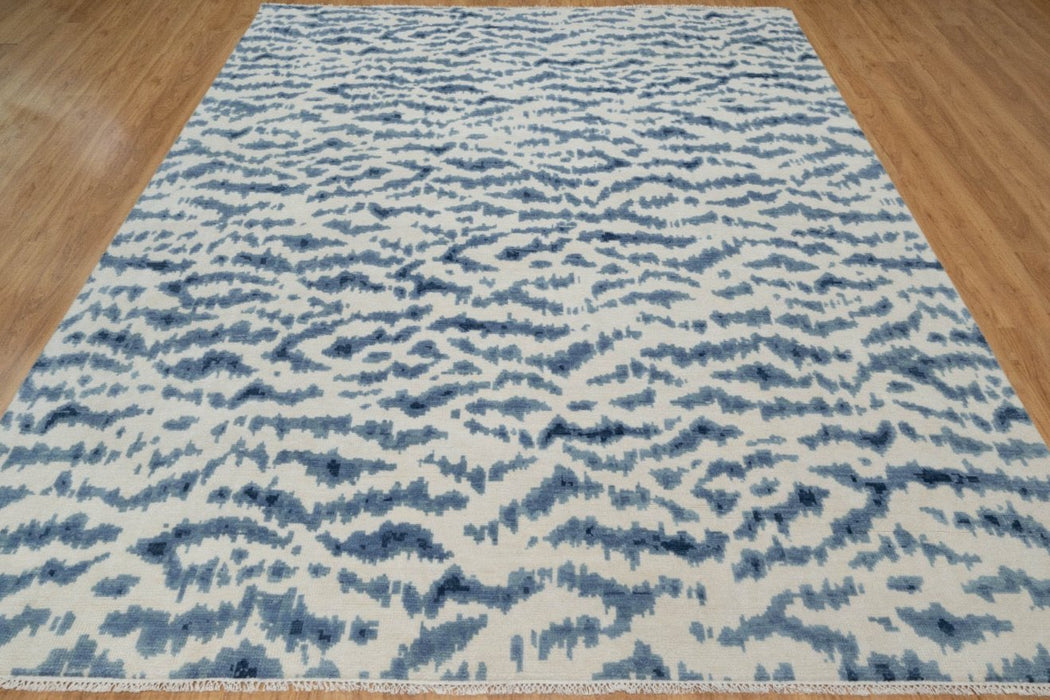 Isla Design Tiger Indigo Fine Hand-Knotted Indian Wool Rug