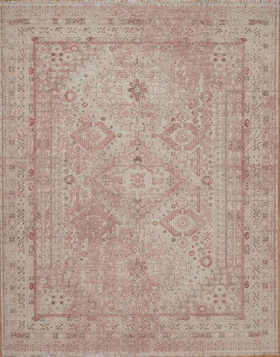 Aruna Vintage Inspired Super-Fine Indian Wool Rug - Blossom, Dusk, Ivory and Nutmeg