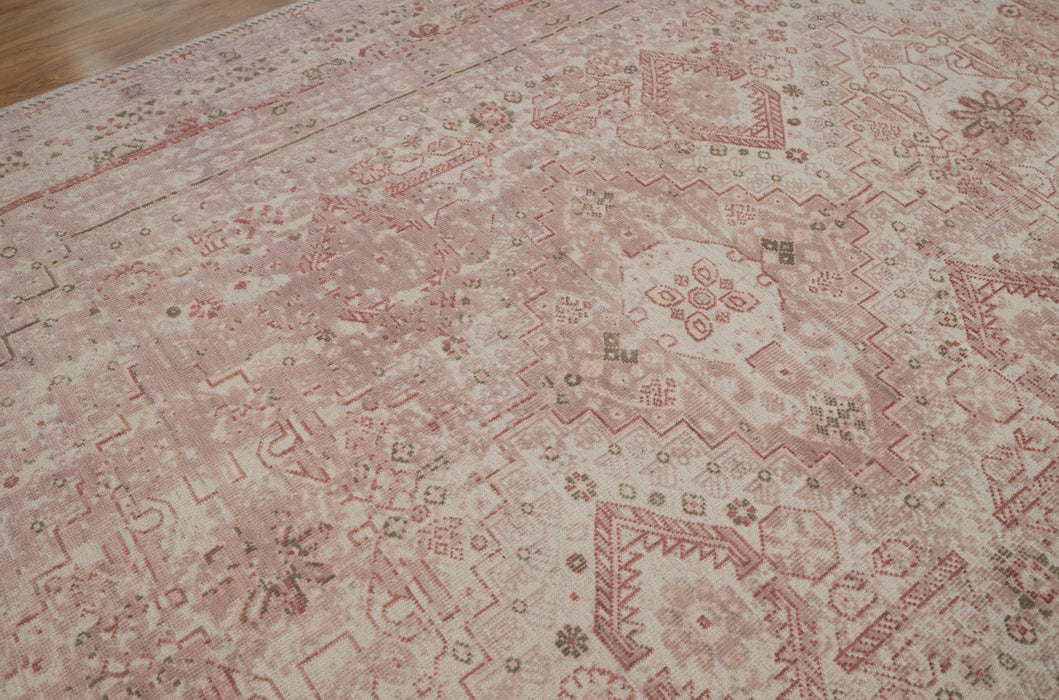 Aruna Vintage Inspired Super-Fine Indian Wool Rug - Blossom, Dusk, Ivory and Nutmeg