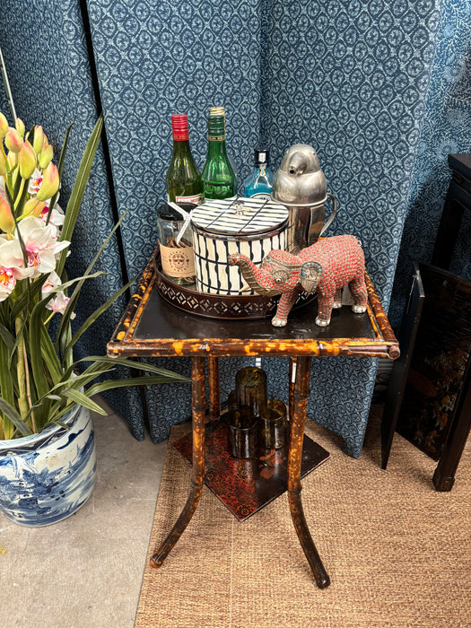 Vintage Japonisme Lacquered Tortoise Table