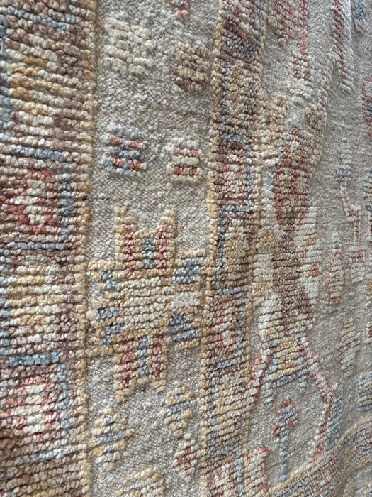 Aras Hand-Knotted Textured Wool Rug - Earth/Sky - 244 x 305cm