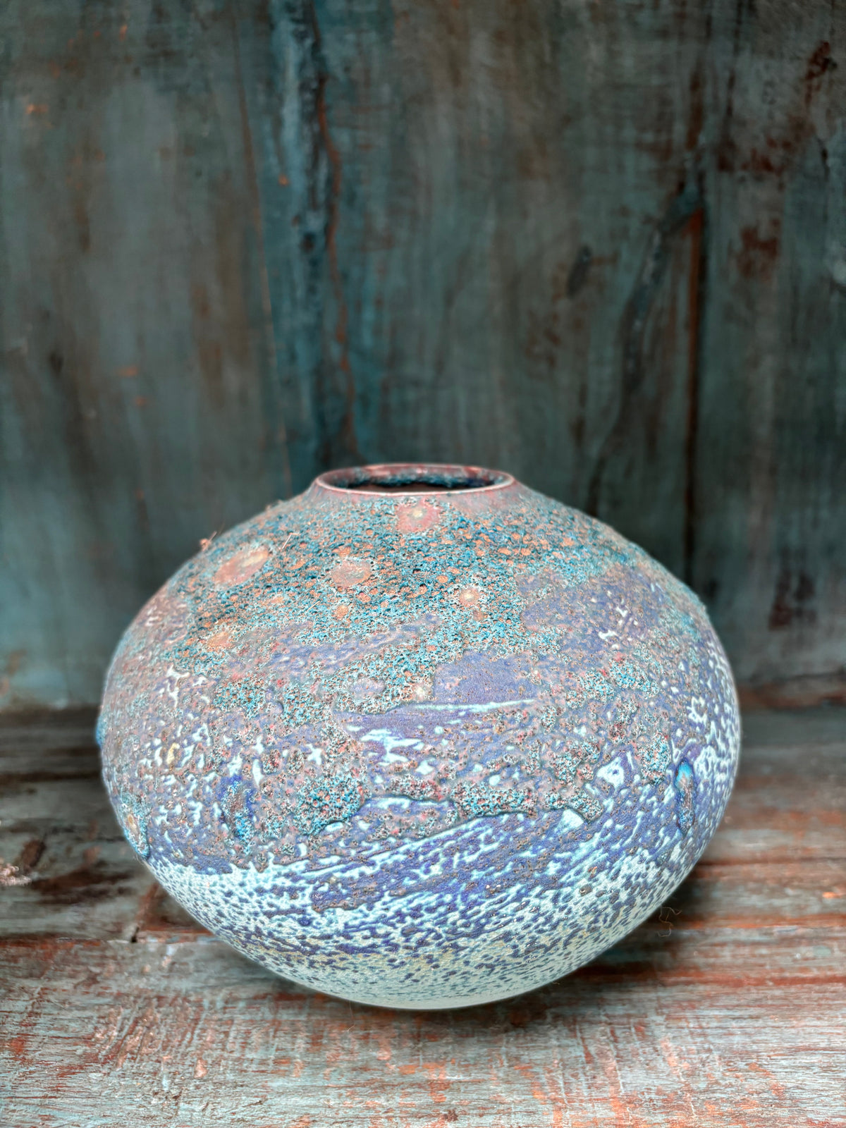 Vintage Glazed Turquoise Pot– Isla Design