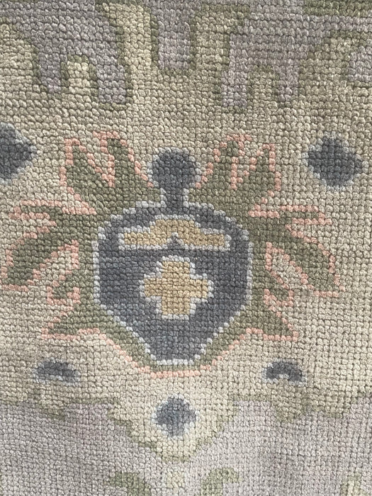 Alara Hand-Knotted Indian Oushak Wool Rug - Dove, Blossom, Celadon and Basil