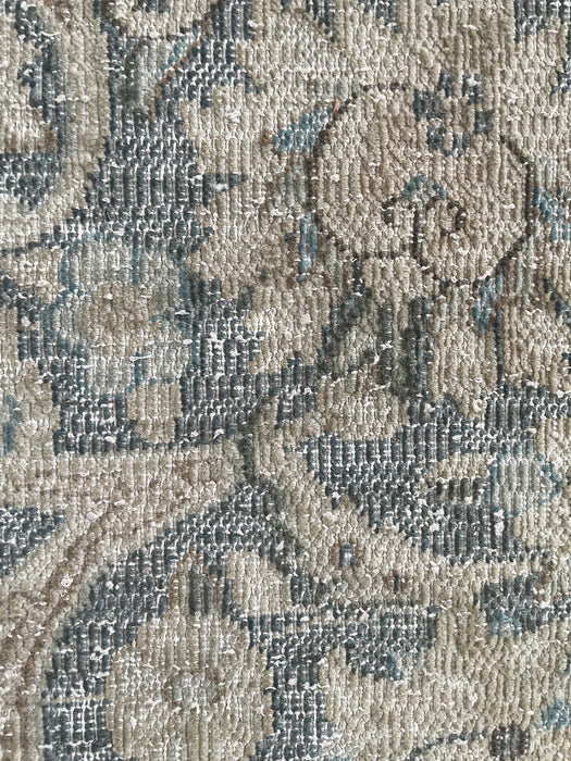 Vintage Persian Kerman Wool Rug - Teal Blue and Sage - 239 x 348cm