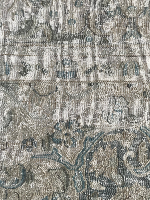 Vintage Persian Kerman Wool Rug - Teal Blue and Sage - 239 x 348cm