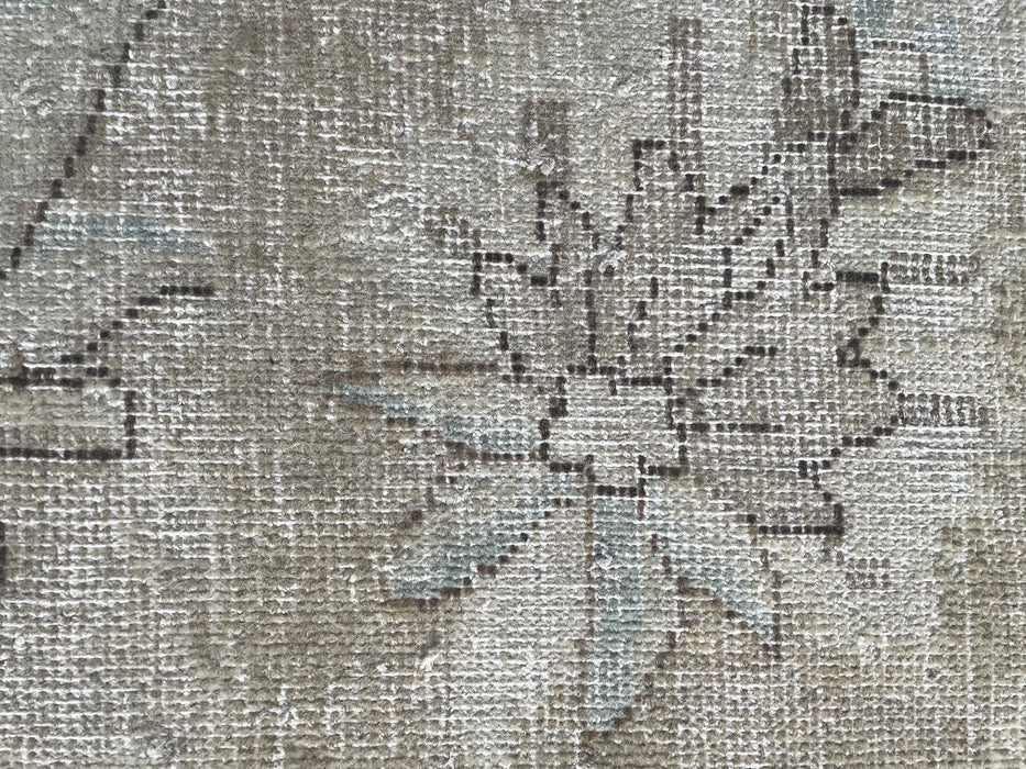 Vintage Persian Tabriz Wool Rug - Beige and Chocolate with Hints of Pastel Aqua, Pink and Green - 296 x 384cm