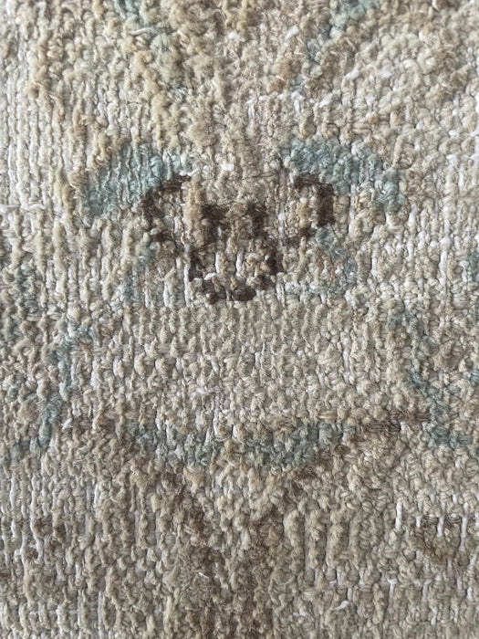 Vintage Persian Darbar-Tabriz Wool Rug - Beige and Chocolate, with Touches of Aquamarine, Basil, Sage and Pink - 304 x 427cm