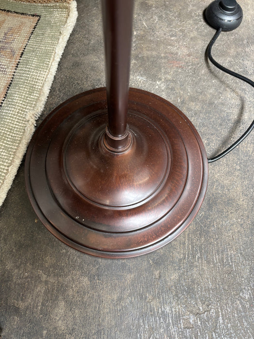 Clam Antique Bronze Finish Reading Floor Lamp