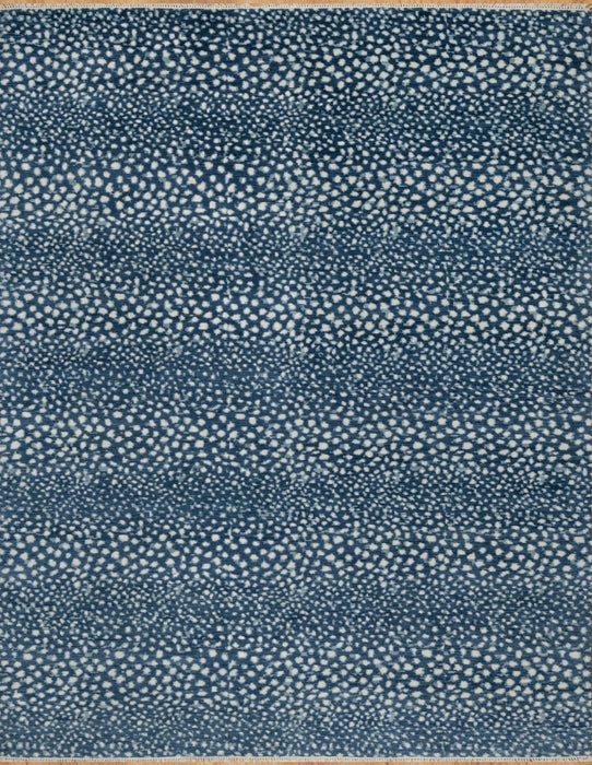 Chinkara Indigo Fine Hand-Knotted Indian Wool Rug