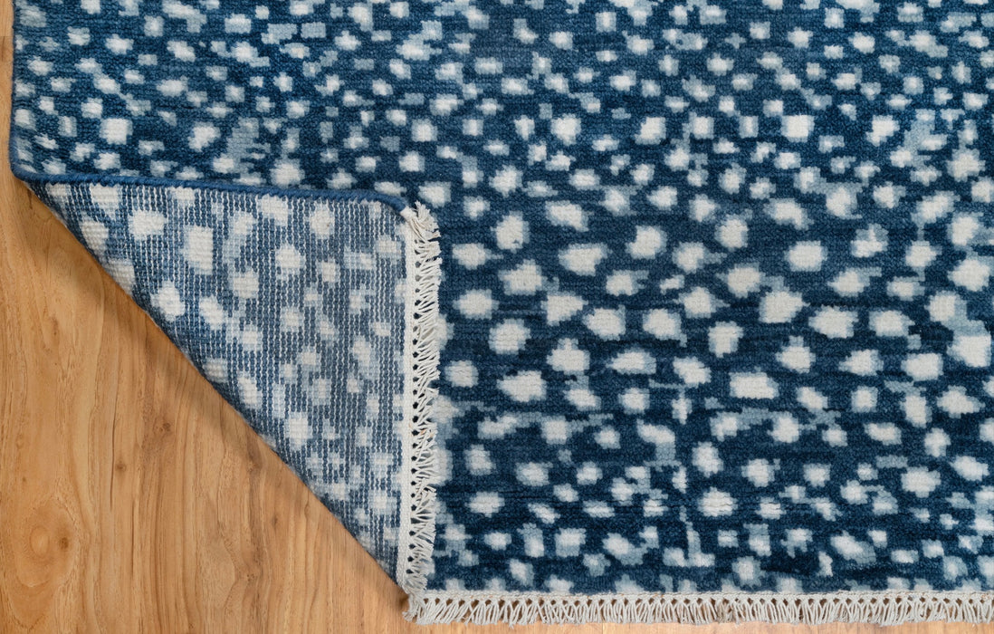 Chinkara Indigo Fine Hand-Knotted Indian Wool Rug