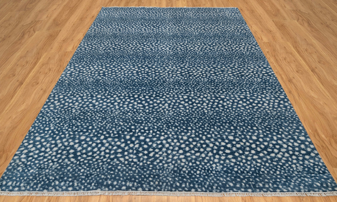 Chinkara Indigo Fine Hand-Knotted Indian Wool Rug