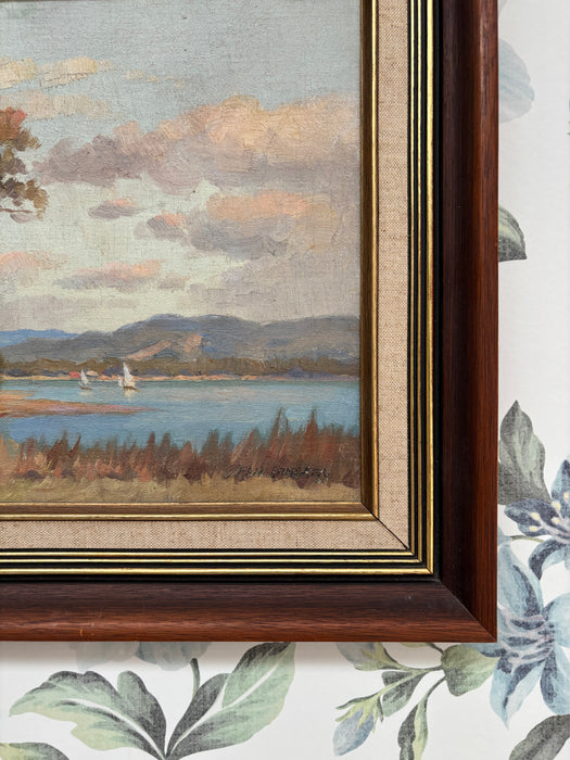 Vintage Sailing Boats Oil Painting