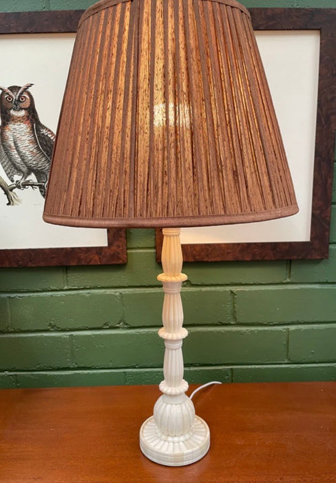 Medium Chocolate Silk Gathered Lampshade
