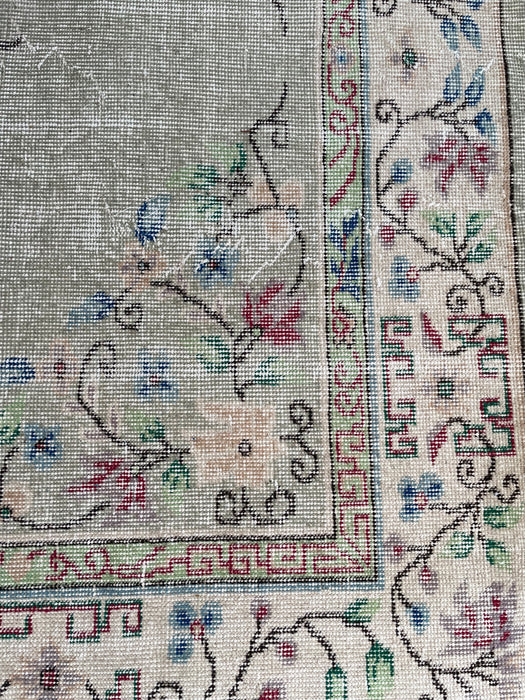 Vintage Turkish Wool Hali Rug - Celadon Green - 179 x 295cm
