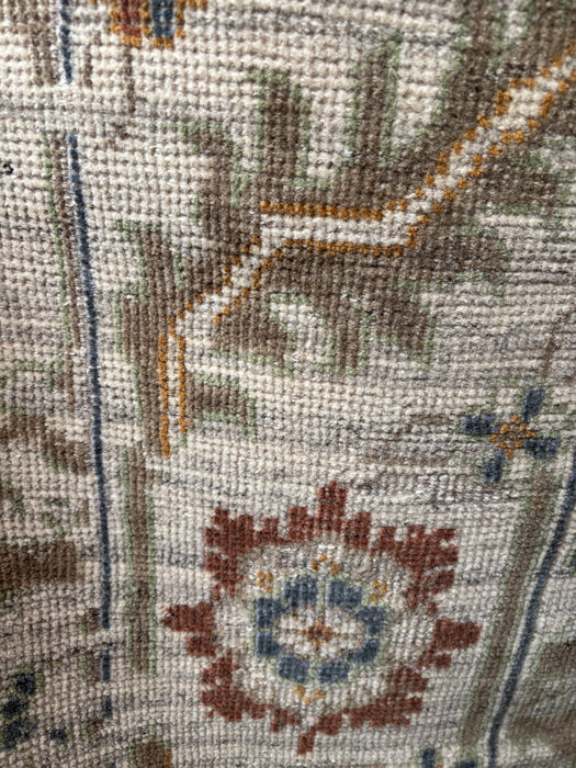 Ira Vintage Inspired Super-Fine Indian Wool Rug - Sand, Basil, Ochre, Blueberry, Nutmeg and Rust