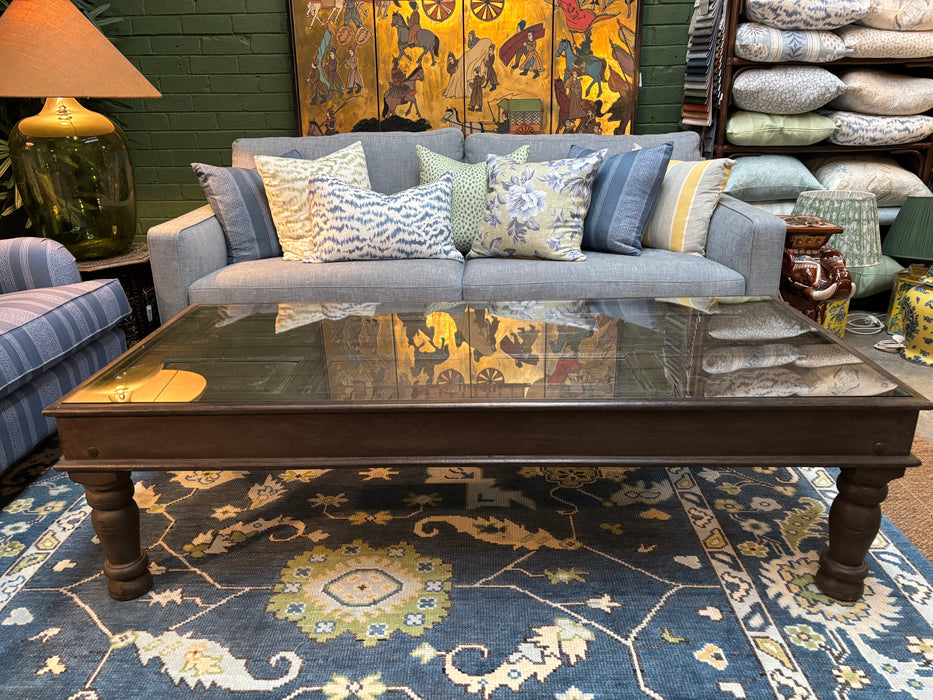 Vintage Indian Door Rectangular Coffee Table