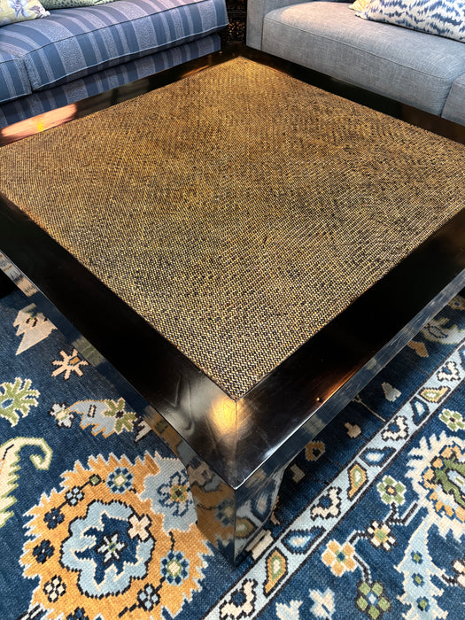 Vintage Chinese Black Lacquered Square Coffee Table