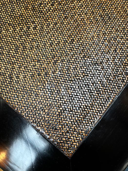 Vintage Chinese Black Lacquered Square Coffee Table