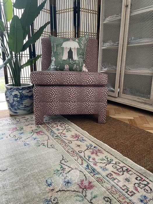 Vintage Turkish Wool Hali Rug - Celadon Green - 179 x 295cm