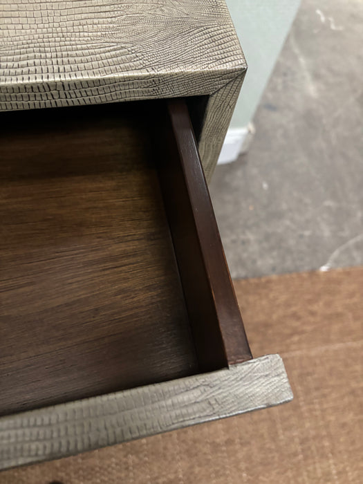 Clifton Two Drawer Mahogany and Shagreen Effect Console 140cm