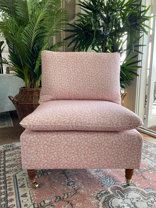 Isla Pillow Top Slipper Chair in Lucia Blossom