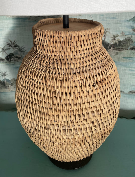 Large Zimbabwean Buhera Woven Lamp Base