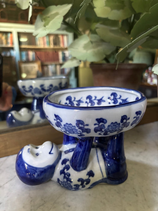 Chinoiserie Blue and White Monkey Bowl