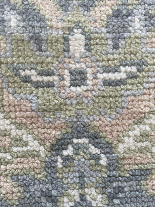 Kaya Hand-Knotted Indian Oushak Wool Rug - Ivory, Dove, Basil and Almond