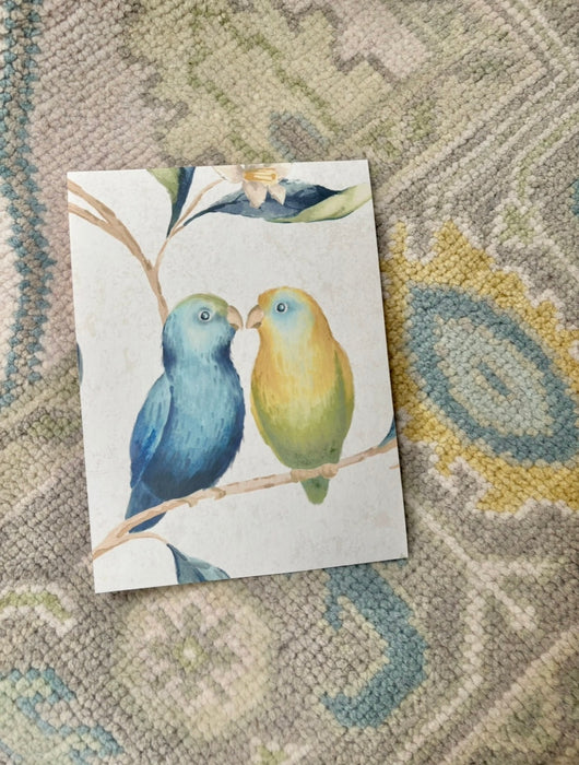 Akdeniz Hand-Knotted Oushak Indian Wool Rug -  Ivory, Lemon, Turquoise, Dove and Basil