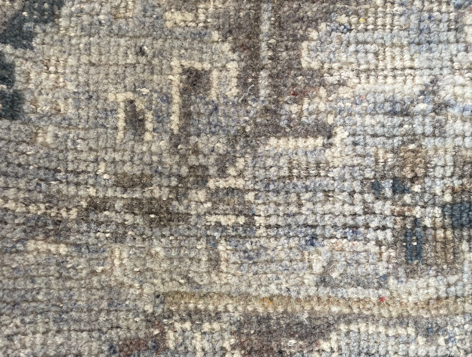 Arnav Vintage Inspired Super-Fine Indian Wool Rug - Sapphire and Indigo Blue, Ivory and Olive