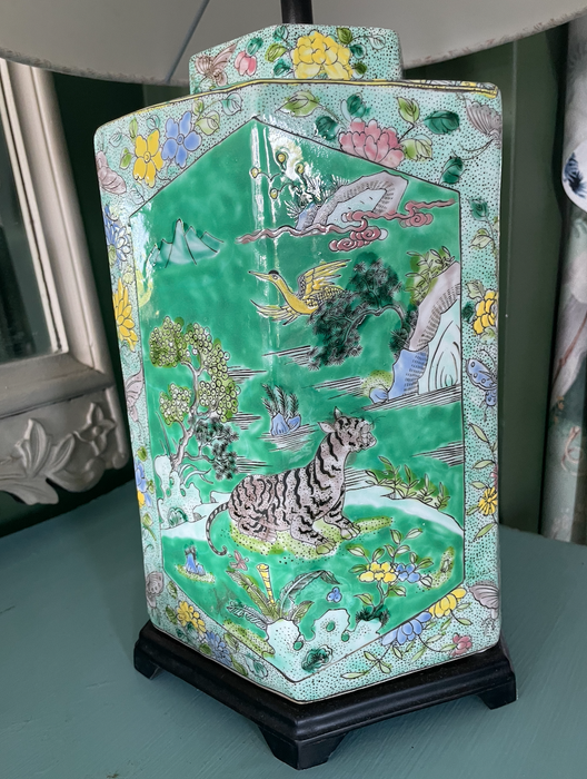 Whimsical Vintage Chinoiserie Animal Lamp Base