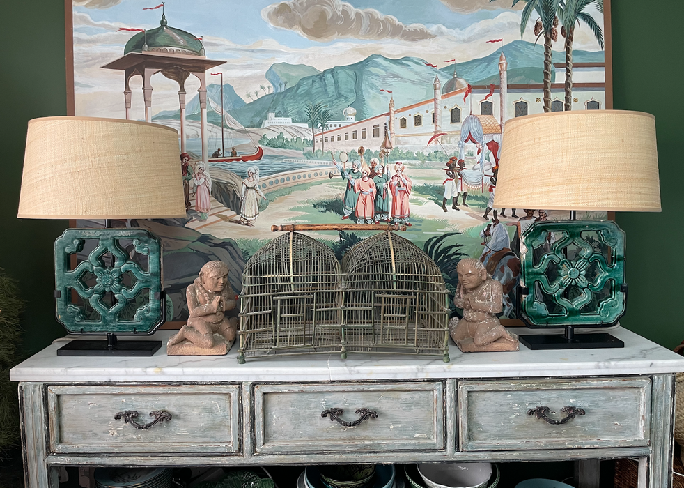 Extra Large Natural Raffia Lampshade