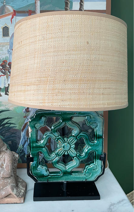 Extra Large Natural Raffia Lampshade