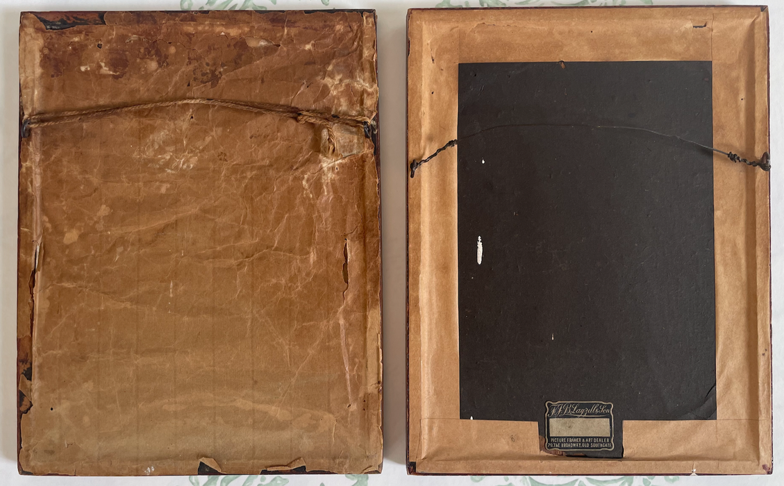 Pair of Antique 19th Century Chinese Figure Paintings on Parchment