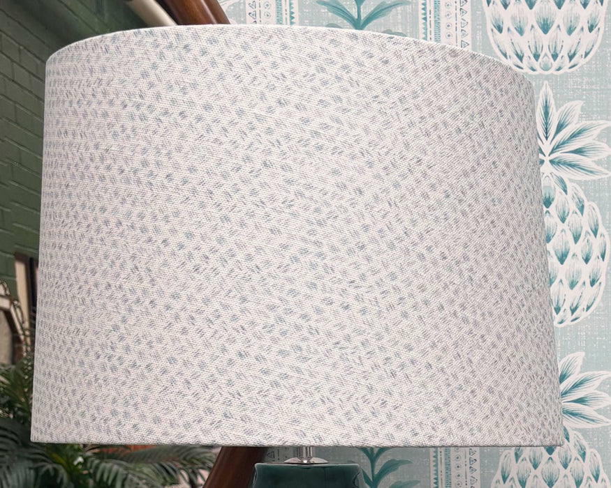 Large Custom Lampshade - Isla Design Cayman Aquamarine Fabric