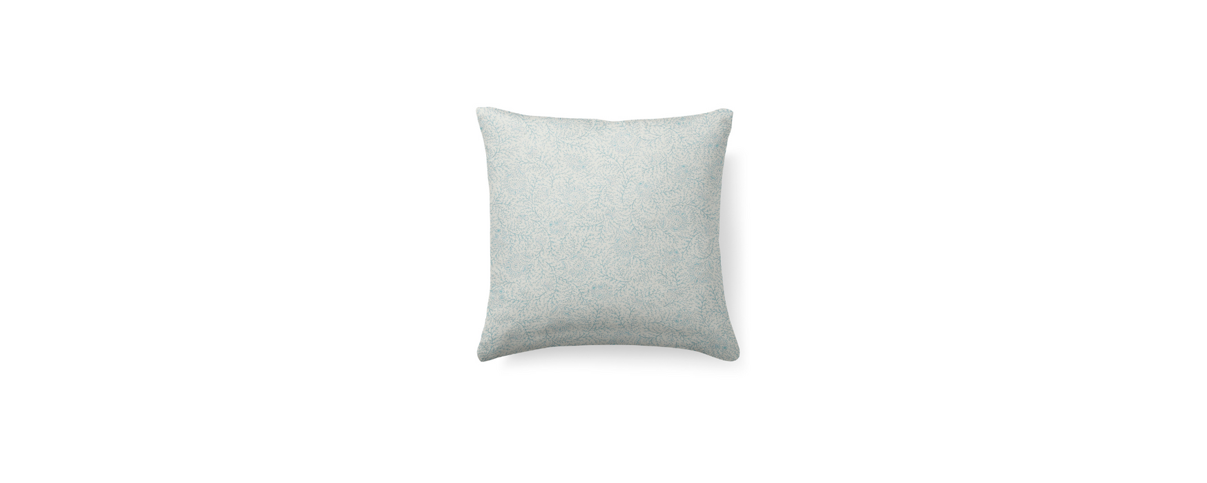 Frond Floral Aquamarine Cushion